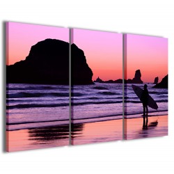 Quadro Poster Tela Surf Sunset 120x90