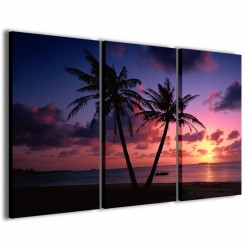 Quadro Poster Tela Tropical Sunset II 120x90