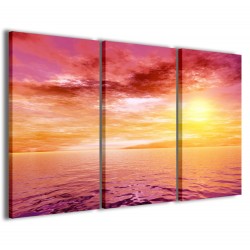 Quadro Poster Tela Tropical Sunset 120x90