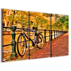 Quadro Poster Tela Bike in Amsterdam 120x90