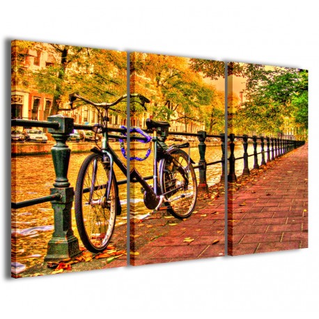 Quadro Poster Tela Bike in Amsterdam 120x90 - 1