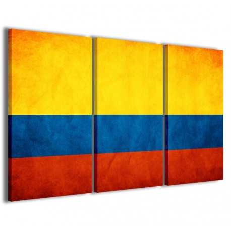 Quadro Poster Tela Colombia Flag 120x90 - 1