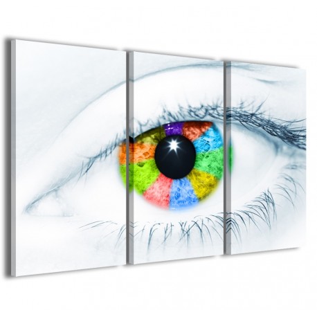 Quadro Poster Tela Eyes Color 120x90 - 1