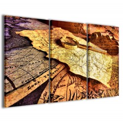 Quadro Poster Tela Mysterious Maps 120x90