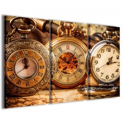 Quadro Poster Tela Vintage Clock 120x90