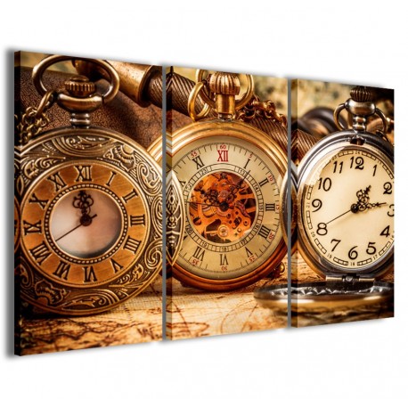 Quadro Poster Tela Vintage Clock 120x90 - 1