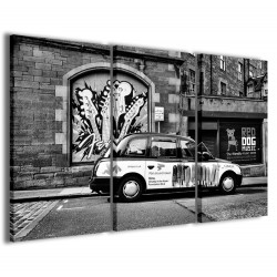 Quadro Poster Tela Foto Edinburgo Taxi 120x90