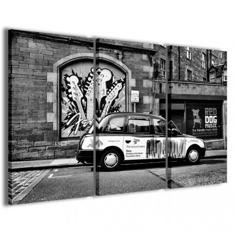 Quadro Poster Tela Foto Edinburgo Taxi 120x90 - 1