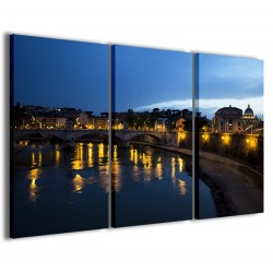 Quadro Poster Tela Foto Tramonto Sul Tevere 120x90 - 1