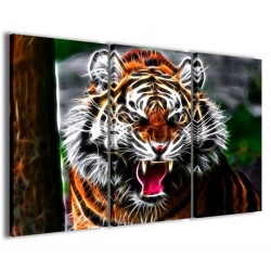 Quadro Poster Tela Digital Tiger 120x90 - 1