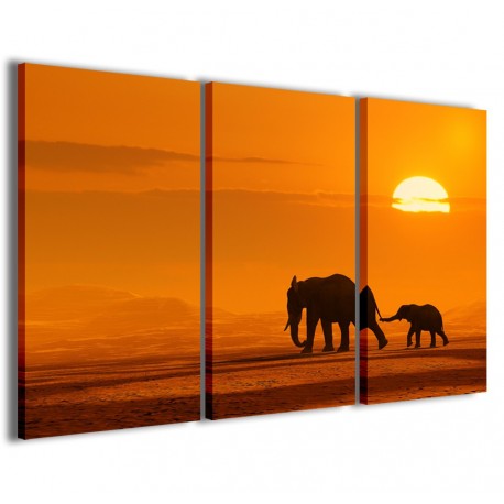 Quadro Poster Tela Group of Elephant II 120x90 - 1