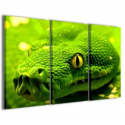 Quadro Poster Tela Snake Green II 120x90
