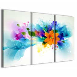 Quadro Poster Tela Flower Splash 120x90