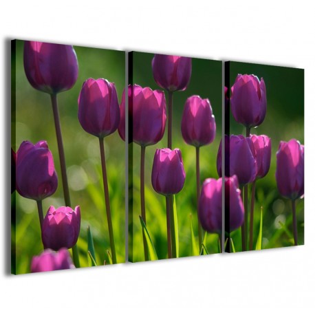 Quadro Poster Tela Pink Tulips 120x90 - 1