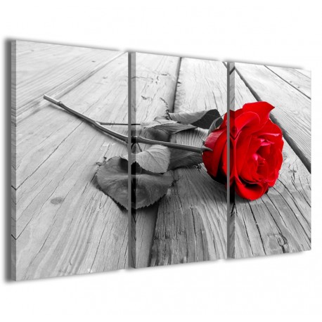 Quadro Poster Tela Rose Rose Wood 120x90 - 1