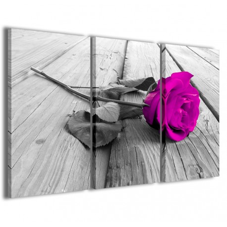 Quadro Poster Tela Violet Rose Wood 120x90 - 1