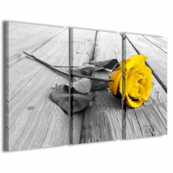Quadro Poster Tela Yellow Rose Wood 120x90