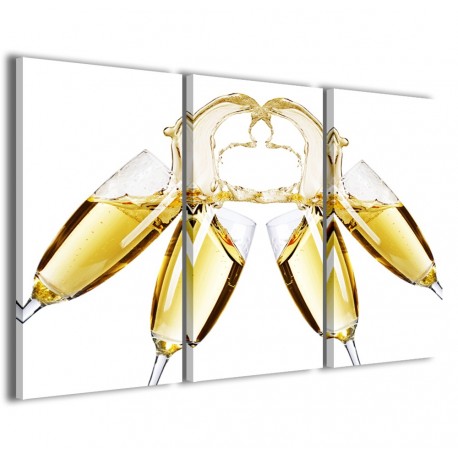 Quadro Poster Tela Champagne Composition 120x90 - 1