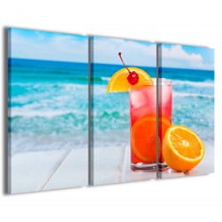 Quadro Poster Tela Drink-Cocktail-Orange-Sea 120x90 - 1