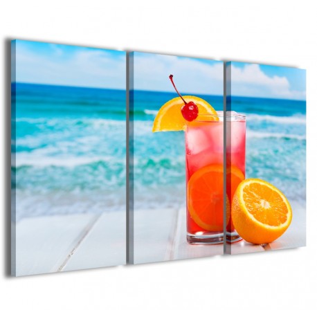 Quadro Poster Tela Drink-Cocktail-Orange-Sea 120x90 - 1