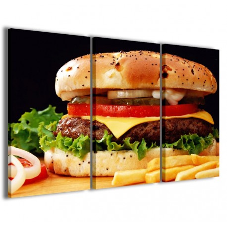 Quadro Poster Tela Hamburger II 120x90 - 1