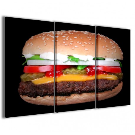 Quadro Poster Tela Hamburger 120x90 - 1