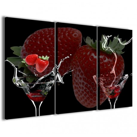 Quadro Poster Tela Strawberry Drink 120x90 - 1