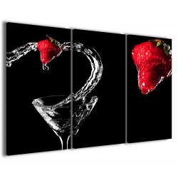 Quadro Poster Tela Strawberry Liquid Fantasy 120x90