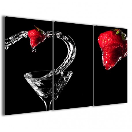 Quadro Poster Tela Strawberry Liquid Fantasy 120x90 - 1