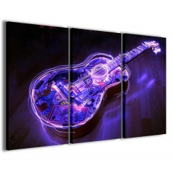 Quadro Poster Tela Guitar Led 120x90