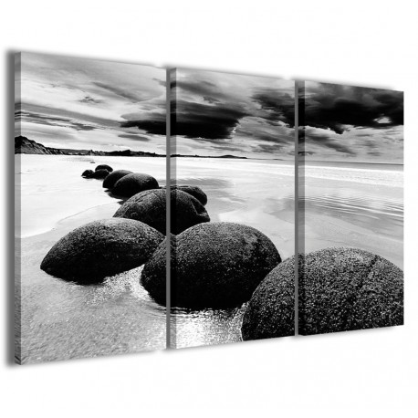 Quadro Poster Tela Black Stones 120x90 - 1