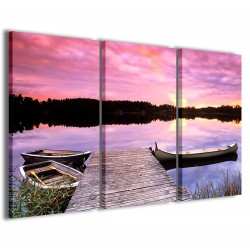 Quadro Poster Tela Boat on the Lake 120x90 - 1