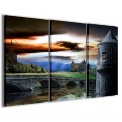 Quadro Poster Tela Fantasy Castle 120x90