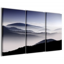 Quadro Poster Tela Hills In The Fog 120x90