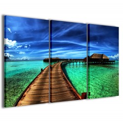 Quadro Poster Tela Maldive Island 120x90