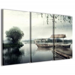 Quadro Poster Tela Rain In The Lake 120x90