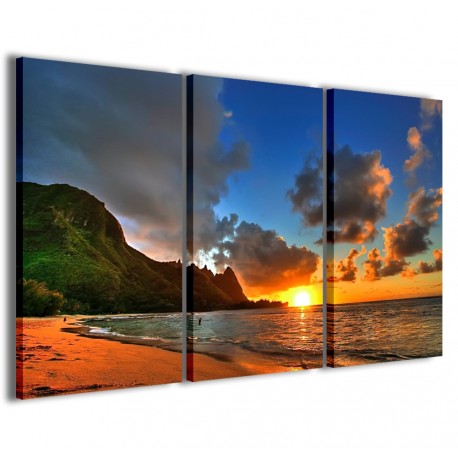 Quadro Poster Tela Sunset On The Shore 120x90 - 1