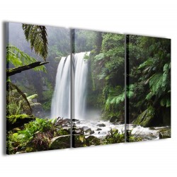 Quadro Poster Tela Waterfall In Forest 120x90