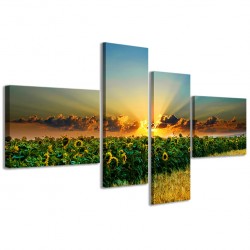 Quadro Poster Tela Beatiful Sunflower II 160x70