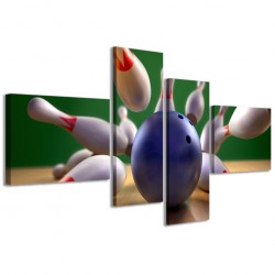 Quadro Poster Tela Strike Bowling 160x70