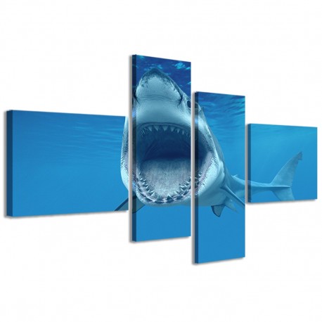 Quadro Poster Tela Shark 160x70 - 1