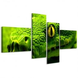 Quadro Poster Tela Snake Green II 160x70