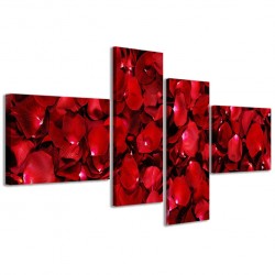 Quadro Poster Tela Red Rose Petals 160x70