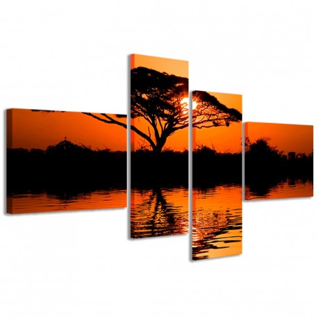 Quadro Poster Tela Beatiful African Sunrise Reflected 160x70 - 1
