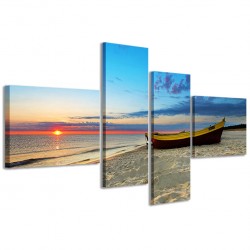 Quadro Poster Tela Boat at Sunset 160x70