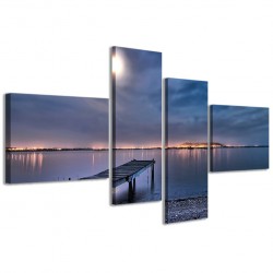 Quadro Poster Tela Bridge Lake 160x70