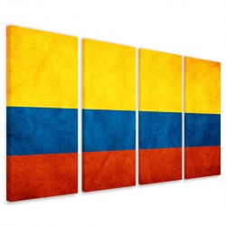 Quadro Poster Tela Colombia Flag 160x90