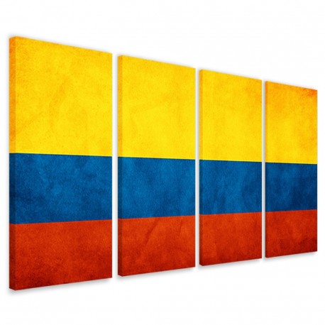 Quadro Poster Tela Colombia Flag 160x90 - 1