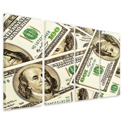 Quadro Poster Tela Dollars 160x90