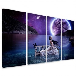 Quadro Poster Tela Fantasy Girl 160x90